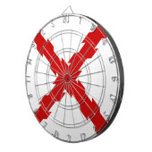 ブルゴーニュ国旗のクロス ダーツボード (正面右)