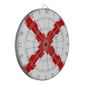 ブルゴーニュ国旗のクロス ダーツボード (正面左)