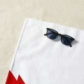 ブルゴーニュ国旗のクロス ビーチタオル (インサイチュ)