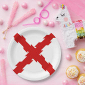 ブルゴーニュ国旗のクロス ペーパープレート (パーティー)