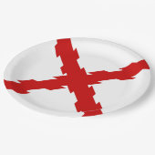 ブルゴーニュ国旗のクロス ペーパープレート (アングル)