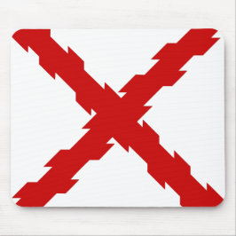 ブルゴーニュ国旗のクロス マウスパッド