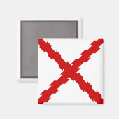 ブルゴーニュ国旗のクロス マグネット (正面/裏面)