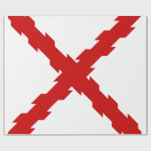 ブルゴーニュ国旗のクロス ラッピングペーパー (フラット)