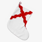 ブルゴーニュ国旗のクロス ラージクリスマスストッキング (正面 (吊り時))