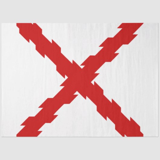 ブルゴーニュ国旗のクロス 薄葉紙 (正面)