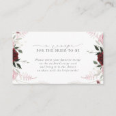 ブルゴーニュ埃バラフローラブライダルレシピ要求 エンクロージャーカード (正面)