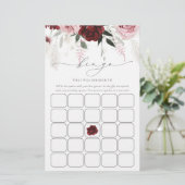 ブルゴーニュ埃バラブライダルシャワービンゴゲームカード (スタンド正面)