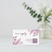 ブルゴーニュ大葉きい結婚式出欠 エンクロージャーカード (スタンド正面)