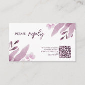 ブルゴーニュ大葉きい結婚式出欠 エンクロージャーカード (正面)