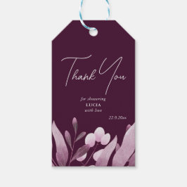 ブルゴーニュ大葉ブライダルシャワーありがとう ギフトタグ