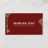 ブルゴーニュ実在金ゴールドエステート鍵 名刺 (正面)