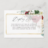 ブルゴーニュ幾何学的ブライダルシャワー表示シャワー エンクロージャーカード (正面)