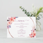 ブルゴーニュ幾何学花結婚フローラ メニュー (スタンド正面)