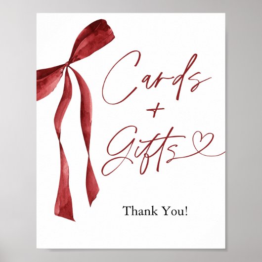 ブルゴーニュ弓カードとギフトサイン ポスター (正面)