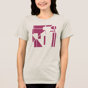 ブルゴーニュ形状幾何学抽象芸術アートMCMルック トライブレンドTシャツ
