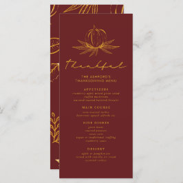 ブルゴーニュ感謝カボチャ離れンと感謝祭り メニュー