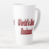 ブルゴーニュ文字の夫 カフェラテマグ (右アングル)