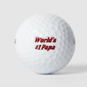 ブルゴーニュ文字ゴルフボール付きパパ ゴルフボール (正面)