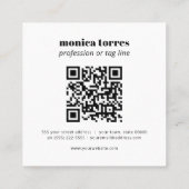 ブルゴーニュ春の花オレンジパープルプロフェッショナル スクエア名刺 (裏面)