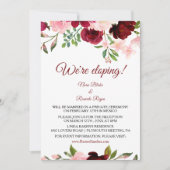 ブルゴーニュ春エレガントフローラ駆け落ち披露宴 招待状 (正面)