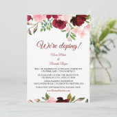 ブルゴーニュ春エレガントフローラ駆け落ち披露宴 招待状 (スタンド正面)