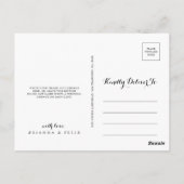 ブルゴーニュ春ピンクフローラ書道ありがとう ポストカード (裏面)