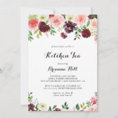 ブルゴーニュ春フローラキッチンティーブライダルシャワー 招待状 (正面)