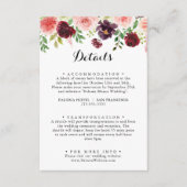 ブルゴーニュ春フローラ結婚書道の詳細 エンクロージャーカード (正面)