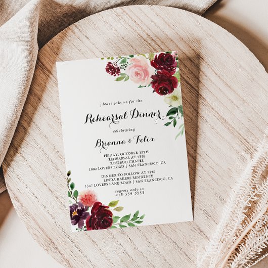 ブルゴーニュ春書道リハーサルディナー 招待状