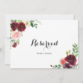 ブルゴーニュ春結婚フローラの予約サイン (裏面)