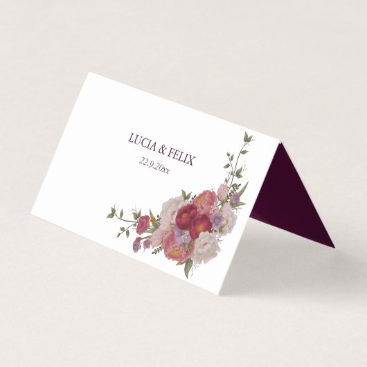 ブルゴーニュ林結婚フローラ座席表 名刺 (裏面)