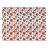 ブルゴーニュ桃とブルーポピー テーブルクロス (正面(横))