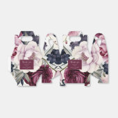 ブルゴーニュ梅紫フローラ水色結婚の フェイバーボックス (折り畳みなし)