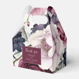 ブルゴーニュ梅紫フローラ水色結婚の フェイバーボックス