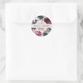 ブルゴーニュ梅紫フローラ水色結婚の ラウンドシール (バッグ)