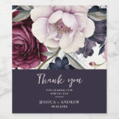 ブルゴーニュ梅紫フローラ水色結婚の ワインラベル (シングルラベル)