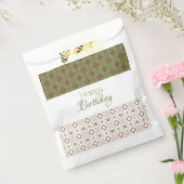 ブルゴーニュ模様のオリーブグリーン フェイバーバッグ (封をした状態)