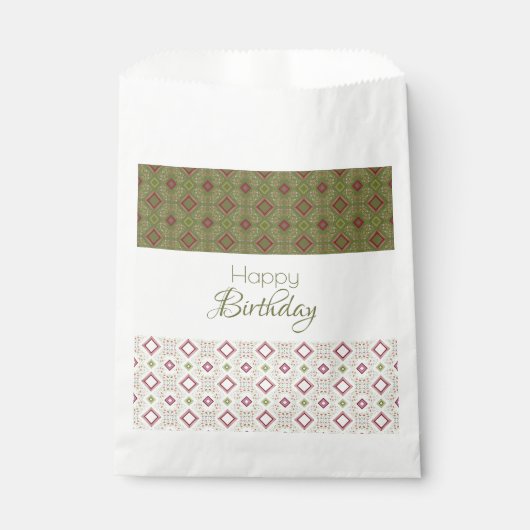 ブルゴーニュ模様のオリーブグリーン フェイバーバッグ (正面)