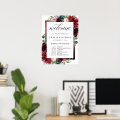 ブルゴーニュ歓迎イベント結婚徴候 ポスター (ホームオフィス)