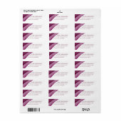 ブルゴーニュ水カラーモダン差出人住所ラベル ラベル (フルシート)