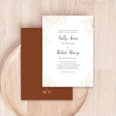 ブルゴーニュ水カラー結婚フローラカスタムズ 招待状