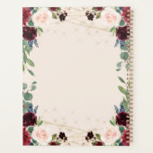 ブルゴーニュ水彩フローラハロー2020かわいい プランナー手帳 (裏面)