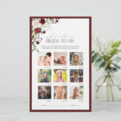 ブルゴーニュ水彩フローラブライダルシャワーゲーム (スタンド正面)