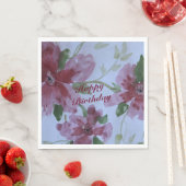 ブルゴーニュ水彩フローラルパターン スタンダードランチョンナプキン (インサイチュ)