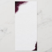 ブルゴーニュ水彩幾何学模様結婚のメニュー メニュー (裏面)