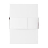 ブルゴーニュ水彩幾何学模様結婚のモノグラム 招待状ベリーバンド (裏面例)