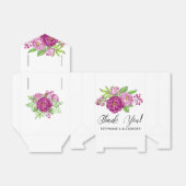 ブルゴーニュ水彩牡丹パーソナライズされたお願い箱 フェイバーボックス (折り畳みなし)