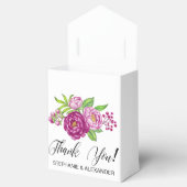 ブルゴーニュ水彩牡丹パーソナライズされたお願い箱 フェイバーボックス (オープン)