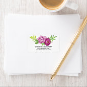 ブルゴーニュ水彩牡丹住所 シール (インサイチュ)